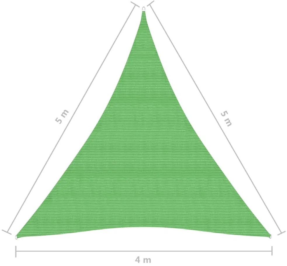 Πανί Σκίασης Ανοιχτό Πράσινο 4 x 5 x 5 μ. από HDPE 160 γρ./μ² - Πράσινο