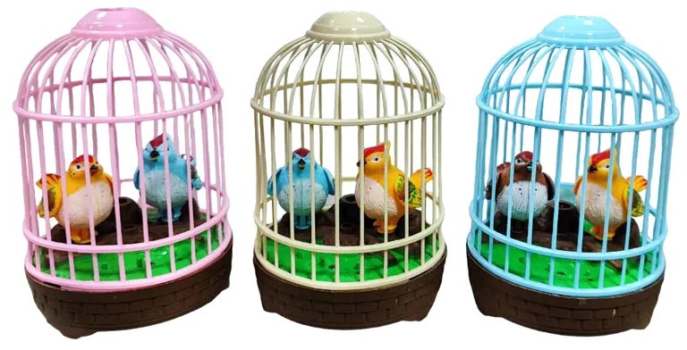 Πουλάκια Με Κλουβί Με Ήχο 1τμχ - Birds With A Cage With Sound 1pcs