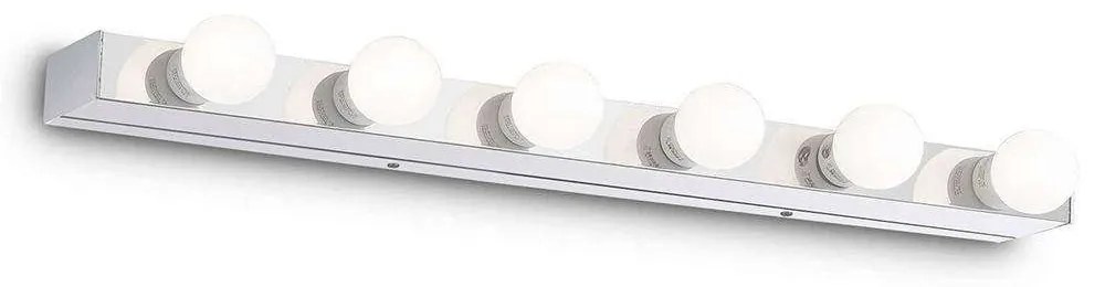 Φωτιστικό Τοίχου-Απλίκα Prive' 045627 60,5x4x8cm 6xE14 40W Chrome Ideal Lux Metal