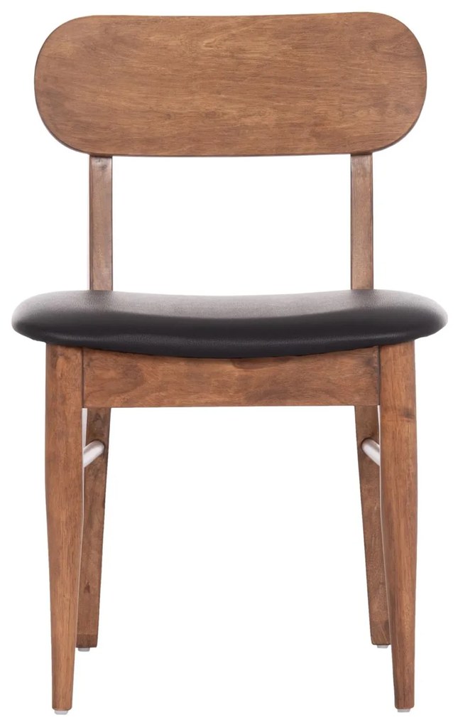 Καρέκλα Τραπεζαρίας SEKOR σε Καρυδί RUBBERWOOD - Μαύρο PU 51x48x79Υεκ. 2αδα 51x48x79 εκ.