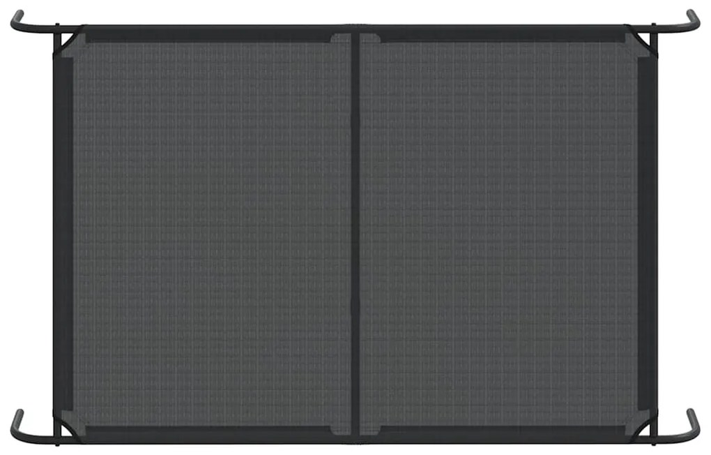 vidaXL Ανυψωμένο κρεβάτι σκύλου Μαύρο 150x90x20 cm Textilene ατσάλι