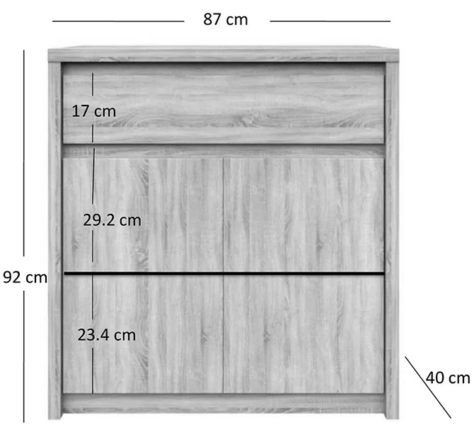 Κομότα Norton 87x40x91.5εκ Sonoma