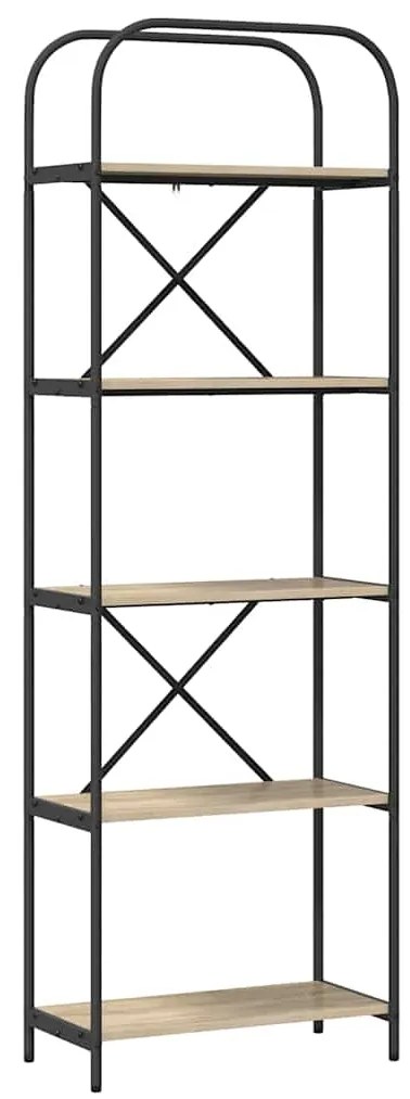 vidaXL Ράφι Βιβλίων Δρύς Sonoma 60 x 30 x 183 εκ Επεξεργασμένο ξύλο