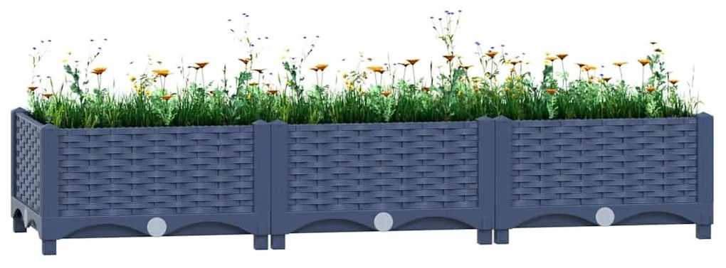 vidaXL Ζαρντινιέρα 120 x 40 x 23 εκ. από Πολυπροπυλένιο