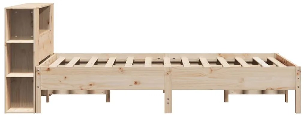 vidaXL Κρεβάτι Βιβλιοθήκη Χωρίς Στρώμα 120x190 εκ Μασίφ Ξύλο Πεύκου