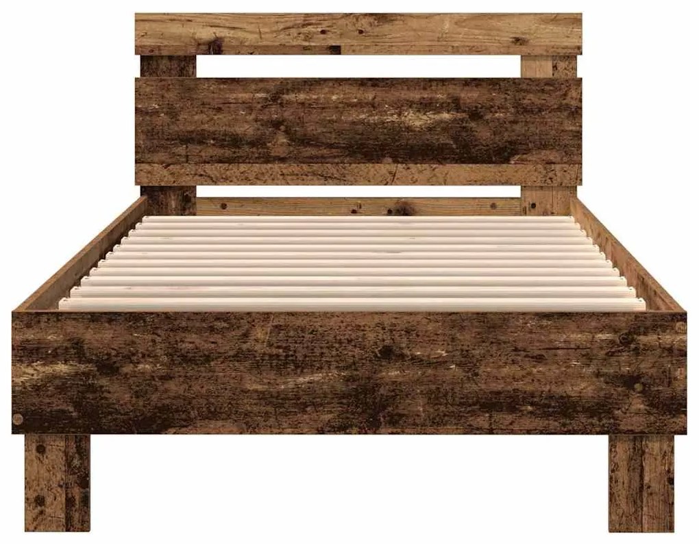 vidaXL Σκελετός Κρεβατιού Παλαιό ξύλο 90 x 200 cm Επεξεργασμένο ξύλο