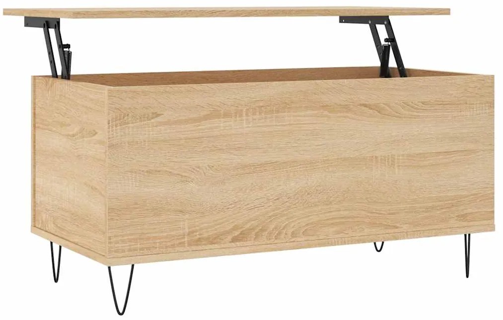 vidaXL Τραπεζάκι Σαλονιού Sonoma Δρυς 90x44,5x45εκ. Επεξεργασμένο Ξύλο