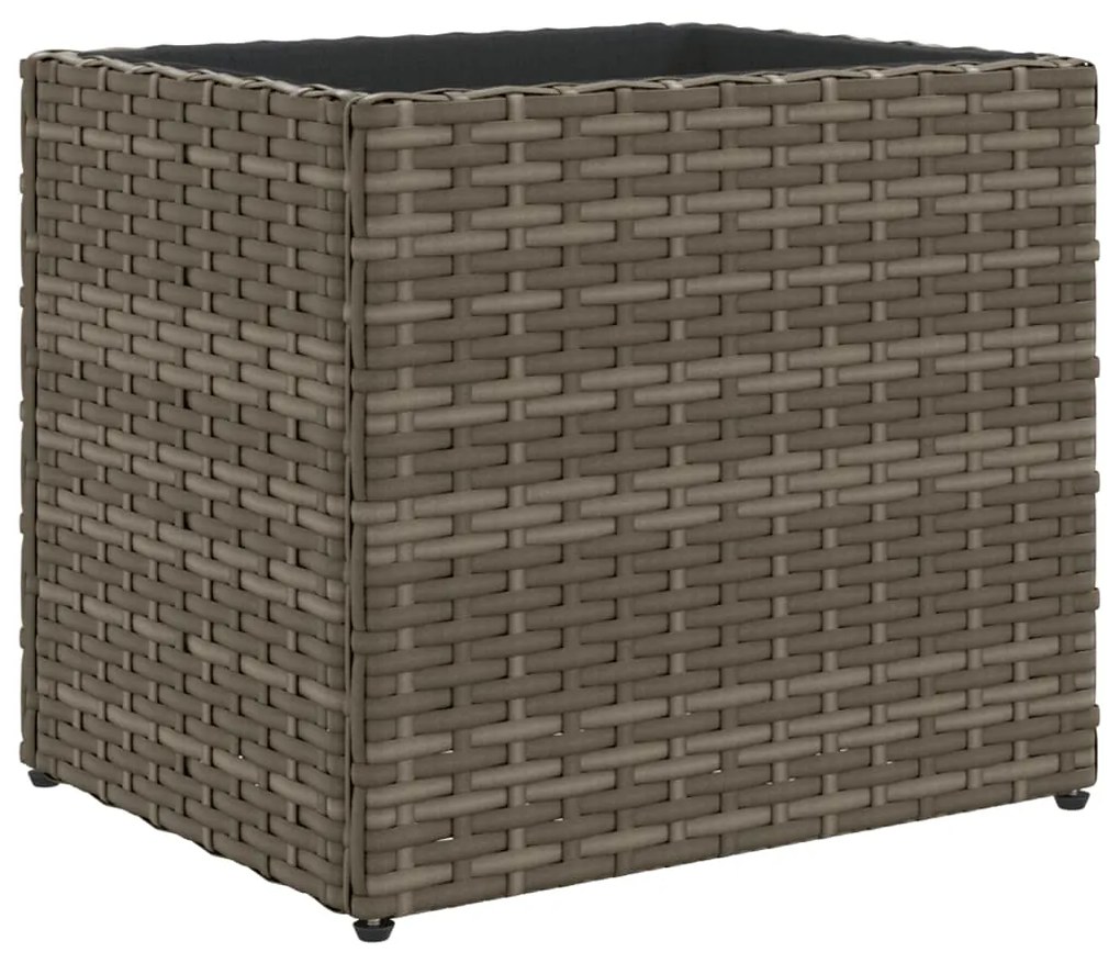 vidaXL Ζαρντινιέρα Κήπου Γκρι 36x30x32 εκ. από Συνθετικό Ρατάν