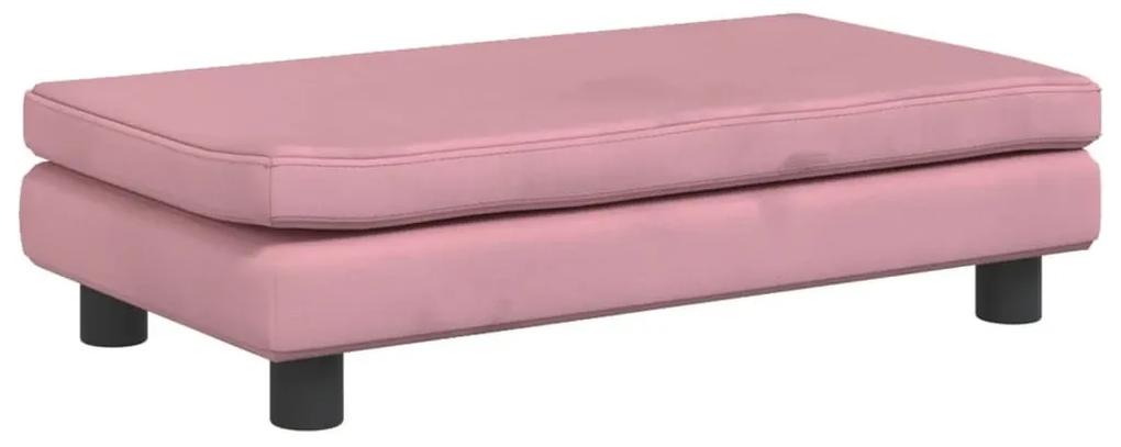 Κρεβάτι Σκύλου με Προέκταση Ροζ 100x50x30 εκ. Βελούδο