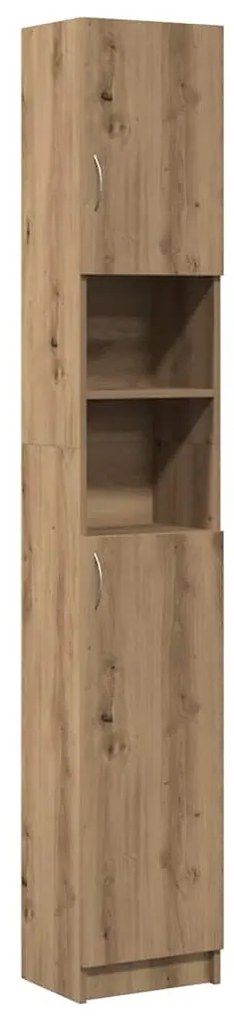 vidaXL Ντουλάπι Μπάνιου Αρτισιανή Δρυς 32x25,5x190 εκ. Επεξ. Ξύλο