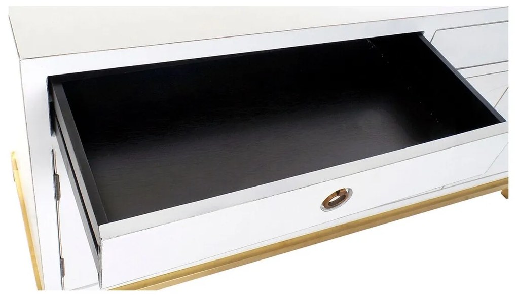 Σκευοθήκη DKD Home Decor Kamakura Λευκό Χρυσό Μέταλλο Λεύκες 150 x 50 x 80 cm (150 x 50 x 80 cm)