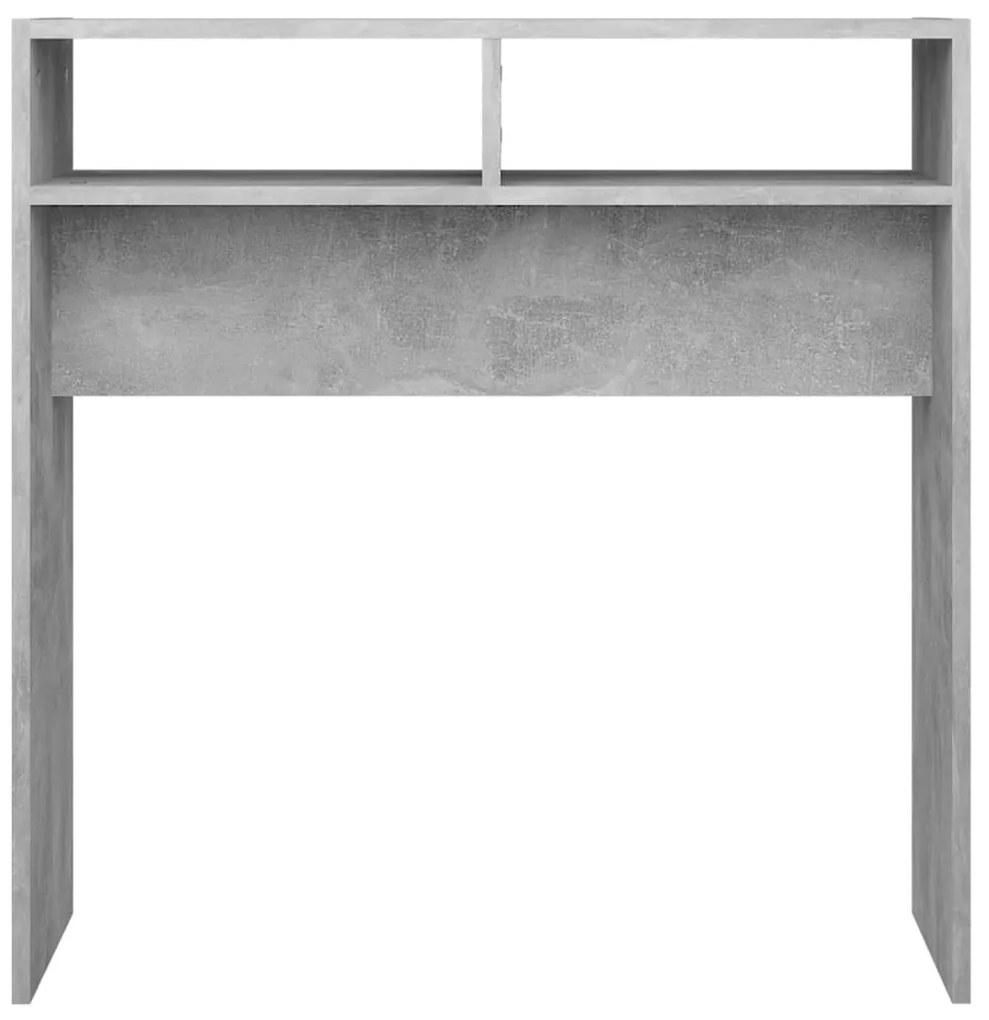 vidaXL Τραπεζάκι Κονσόλα Γκρι Σκυροδέματος 78x30x80 εκ. Επεξ. Ξύλο
