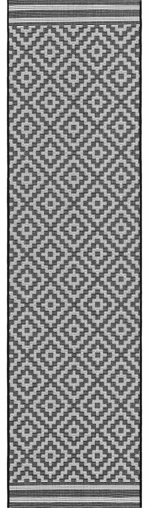 Χαλί Patio 12 Diamond Mono Black-White Asiatic London 66X240cm