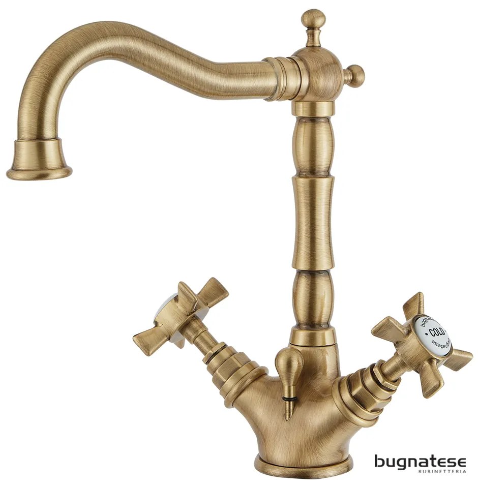 Μπαταρία Νιπτήρα με Αυτόματη Βαλβίδα Princeton Bugnatese Bronze 834-220