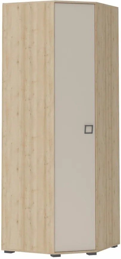 Ντουλάπα γωνιακή Riddle 1D-Δρυς-Sand - 86.00Χ86.00Χ236.00cm