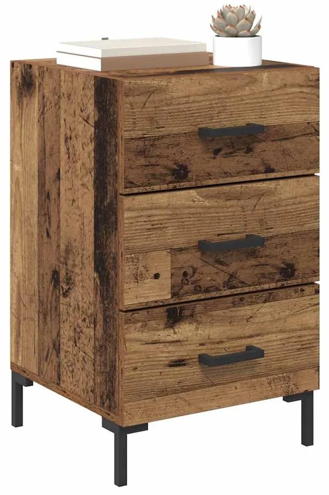 vidaXL Κομοδίνο Παλιό ξύλο 40 x 40 x 66 εκ. Επεξεργασμένο ξύλο