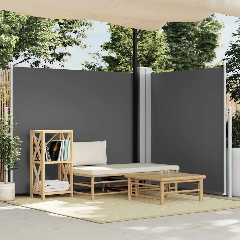 vidaXL Σκίαστρο Πλαϊνό Συρόμενο Ανθρακί 180 x 600 εκ.
