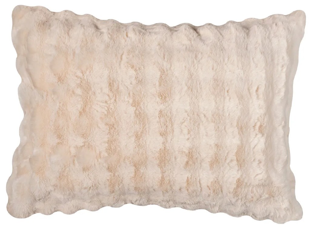 Γούνινη Διακοσμητική Μαξιλαροθήκη (50x70) Silk Fashion Burble Cream
