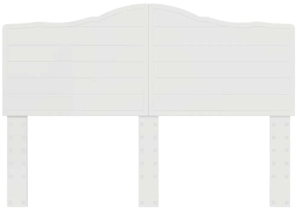 vidaXL Κεφαλάρι με κεφαλάρι Λαμπερό Λευκό 160 cm Επεξεργασμένο ξύλο