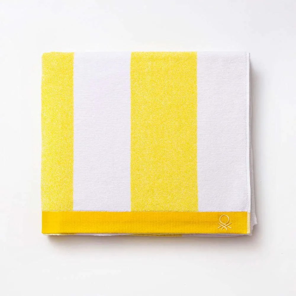 Πετσέτα Θαλάσσης Po 20.21.0582 90Xx160cm Yellow Benetton Θαλάσσης 100% Βαμβάκι