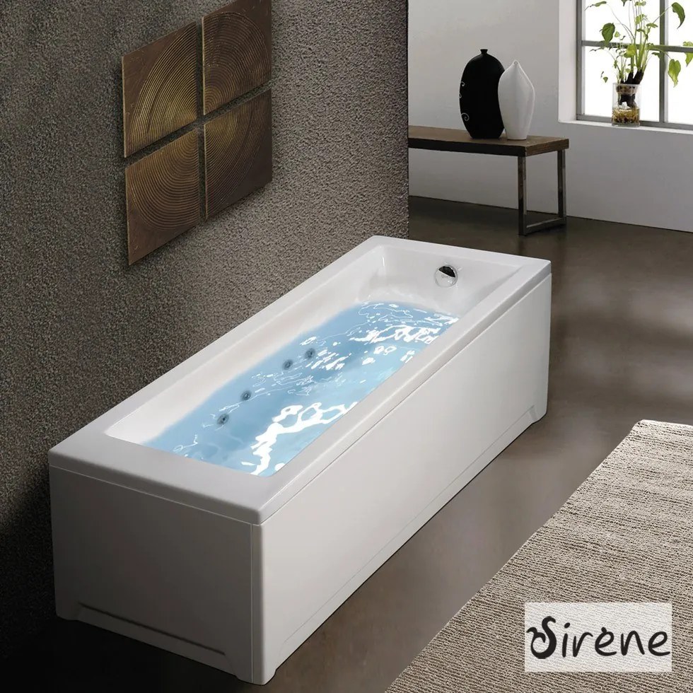 SIRENE Cubic Μπανιέρα υδρομασάζ 0,88hp 170x70 220lt