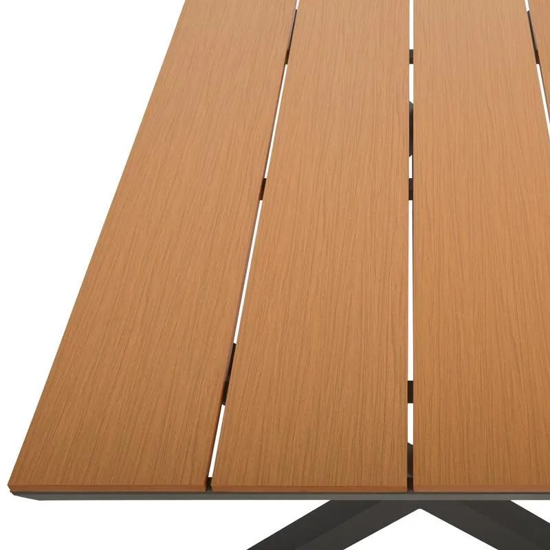 Τραπέζι FL6510 Fylliana Αλουμινίου Polywood Cappuccino 150x90x75 εκ. 150x90x75 εκ.