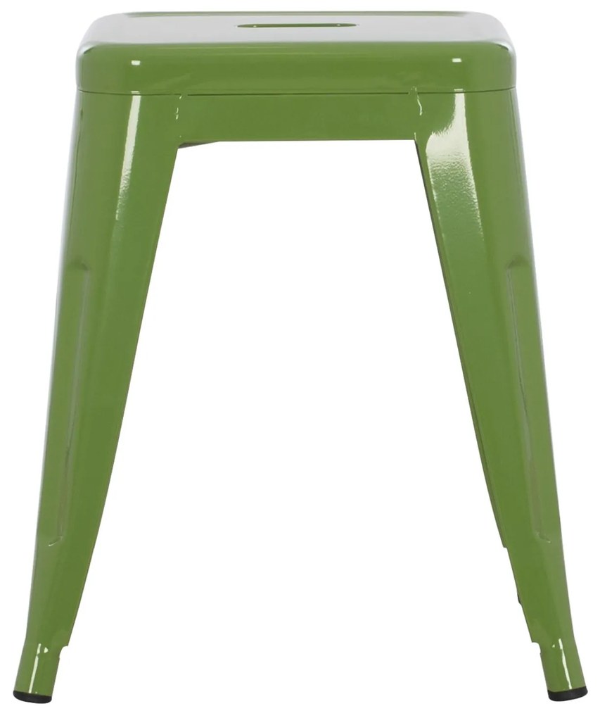 Σκαμπό μπαρ MELITA Χαμηλό Μεταλλικό σε Light Olive Green 37x37x45Υεκ. 37x37x45 εκ.