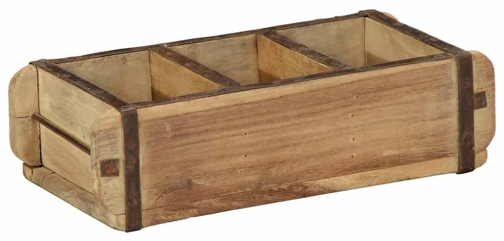 vidaXL Δίσκος με αποθήκευση Καφέ 30 x 14 x 9 εκ