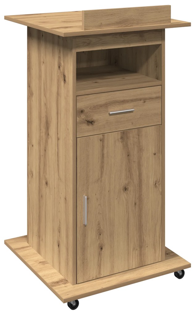 vidaXL Πλατφόρμα artisan δρυς 55 x 55 x 107 cm Επεξεργασμένο ξύλο