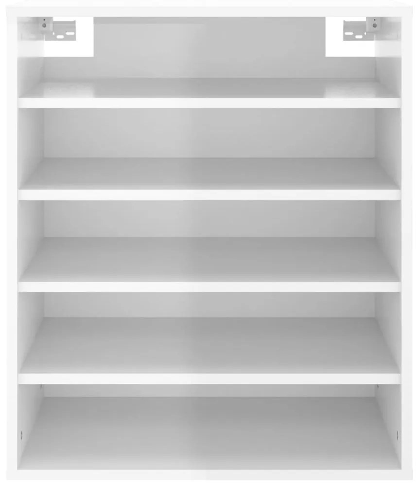 vidaXL Παπουτσοθήκη Γυαλιστερό Λευκό 60 x 35 x 70 εκ. από Μοριοσανίδα