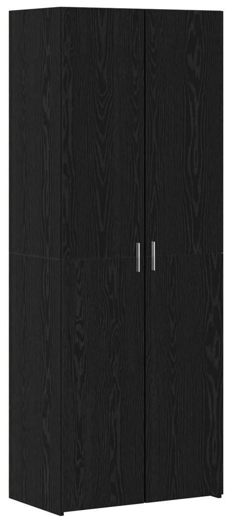 Highboard Μαύρη δρυς 70 x 42.5 x 185 εκ Επεξεργασμένο ξύλο