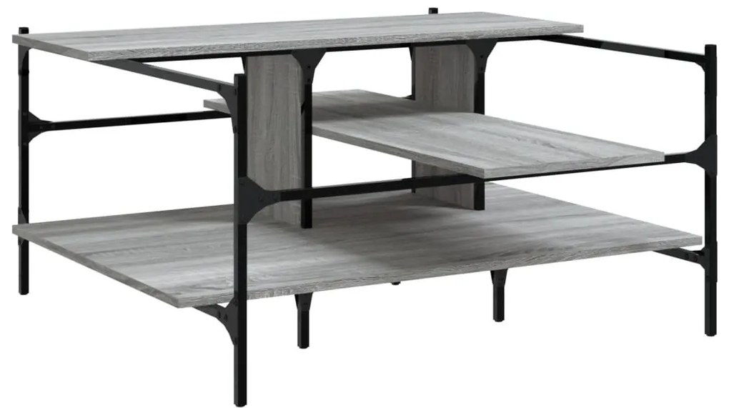 vidaXL Τραπεζάκι Σαλονιού Γκρι Sonoma 100x100x48,5 εκ. Επεξεργ. Ξύλο