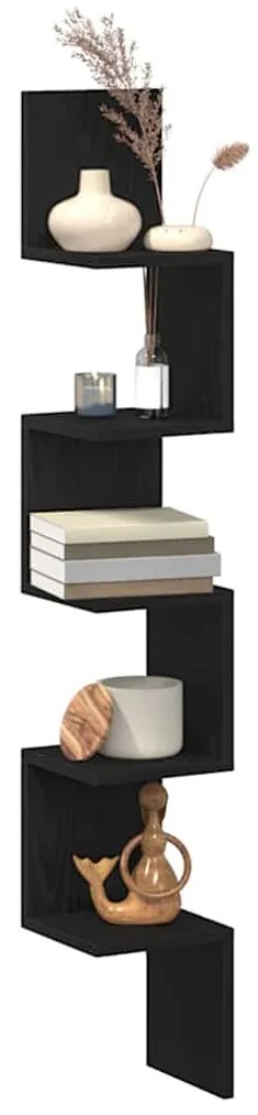 vidaXL Γωνιακό ράφι Μαύρη δρυς 20 x 20 x 127.5 cm Επεξεργασμένο ξύλο