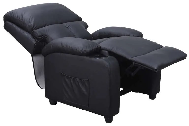 Πολυθρόνα Relax Sunday Μαύρο Pu 72Χ89Χ106εκ.