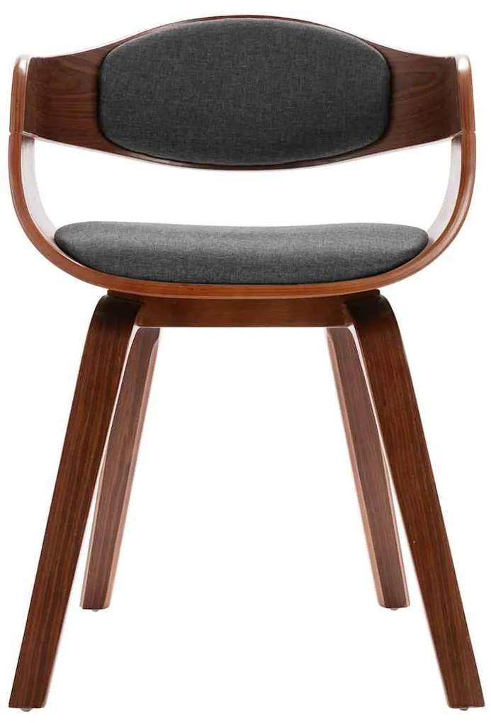 vidaXL Καρέκλες Τραπεζαρίας 2 τεμ. από Λυγισμένο Ξύλο / Γκρι Ύφασμα