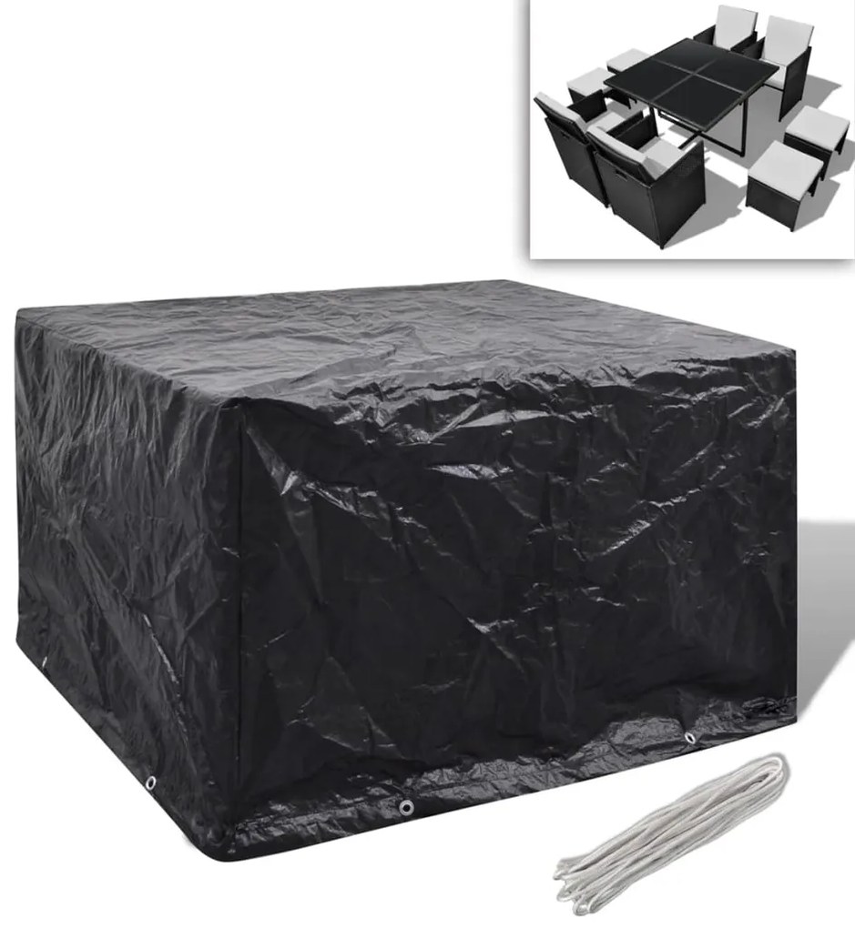 vidaXL Κάλυμμα Επίπλων Κήπου με 8 Κρίκους 113 x 113 x 73 εκ.