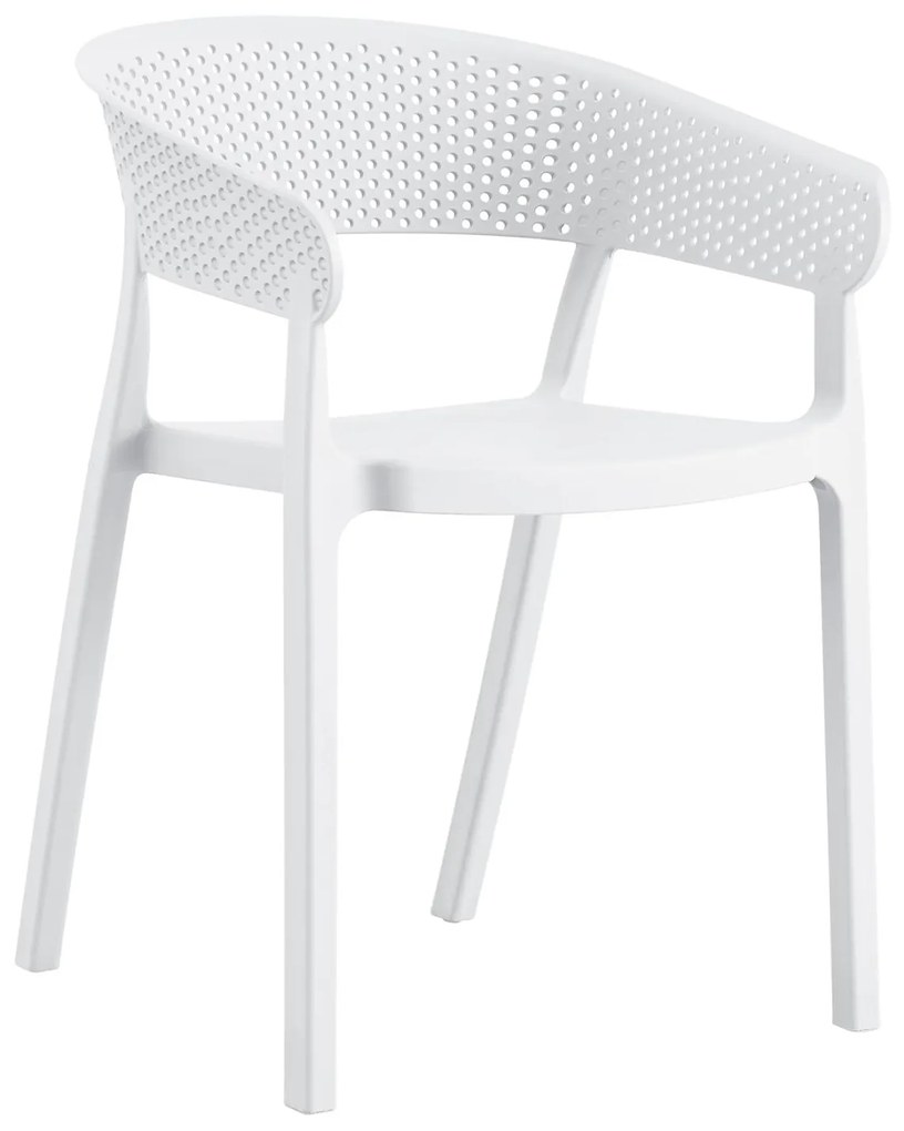 ARMCHAIR POLYPROPYLENE PERFOE  IN WHITE 53,5x50,5x73Hcm.