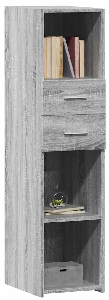 vidaXL Ντουλάπι Γκρι Sonoma 30x42,5x124 εκ. από Επεξεργασμένο Ξύλο