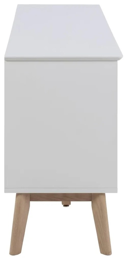 Σιφονιέρα Oakland 230, Άσπρο, Δρυς, Με συρτάρια και ντουλάπια, Αριθμός συρταριών: 3, 75x180x45cm, 64 kg | Epipla1.gr