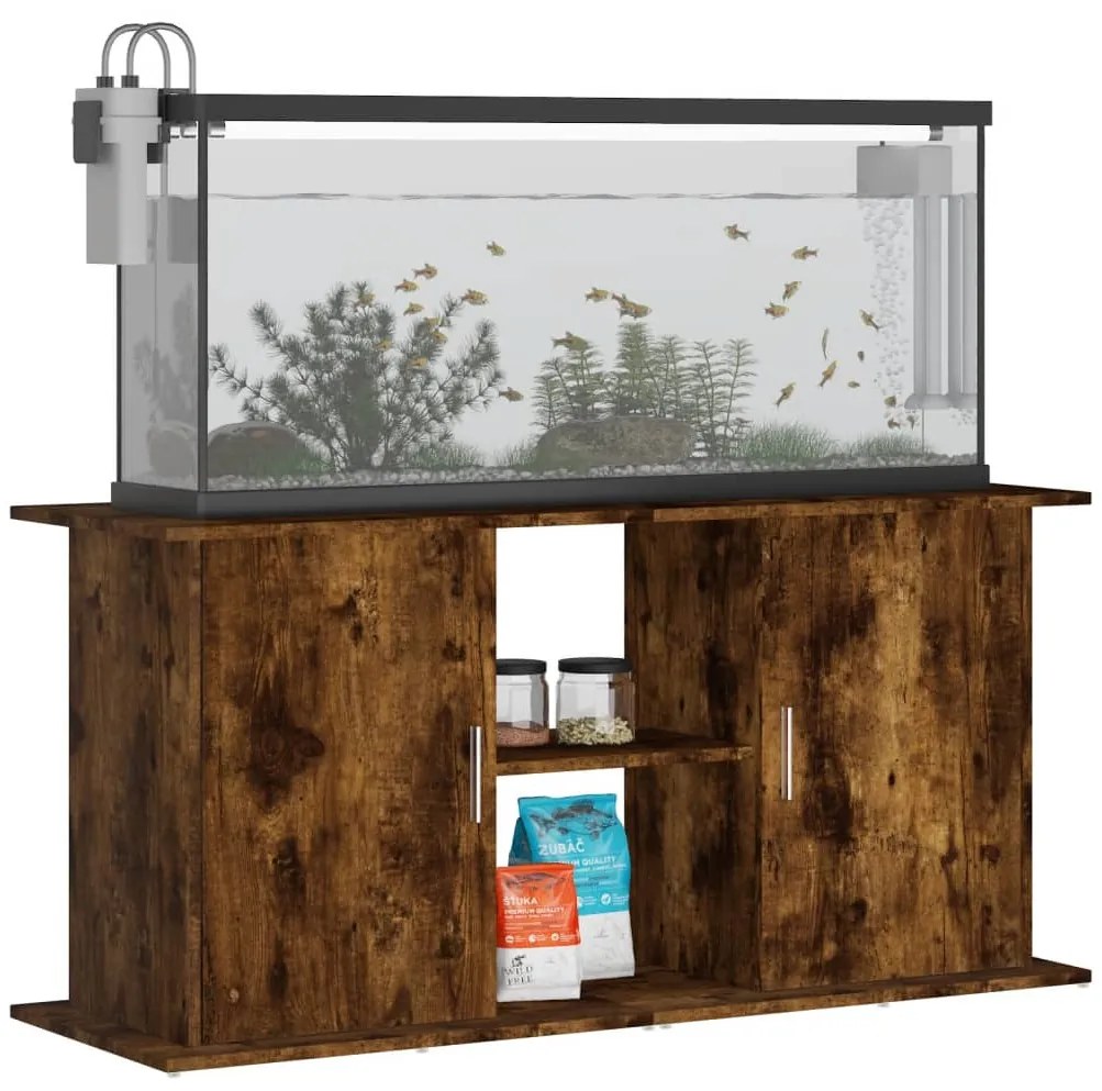 vidaXL Βάση Ενυδρείου Καπνιστή Δρυς 121x41x58 εκ. Επεξεργασμένο Ξύλο