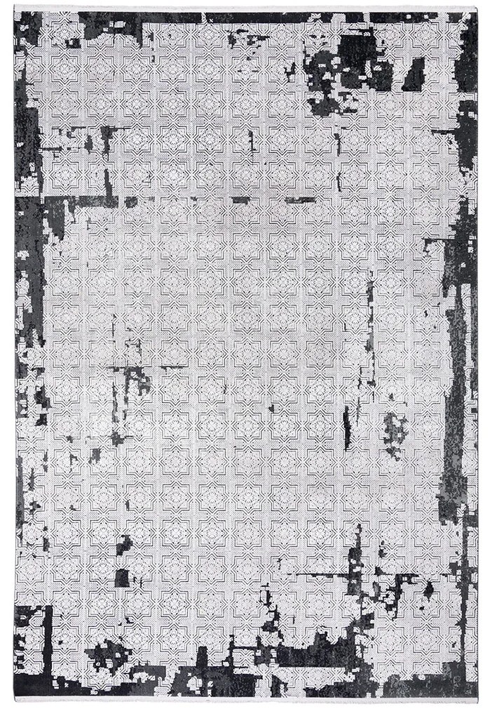 Χαλί Διαδρόμου (80x150) Βιοκαρπέτ Chagall 7564A Anthracite/White