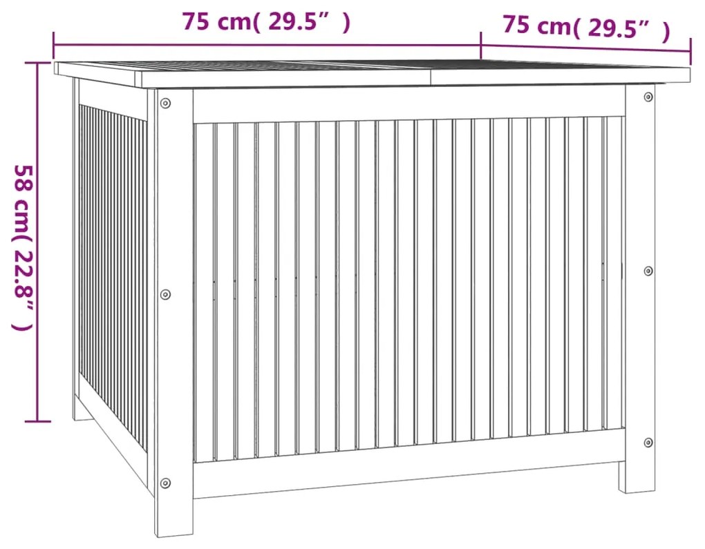 ΜΠΑΟΥΛΟ ΑΠΟΘΗΚΕΥΣΗΣ ΚΗΠΟΥ 75X75X58 Κ. ΑΠΟ ΜΑΣΙΦ ΞΥΛΟ ΑΚΑΚΙΑΣ 319706