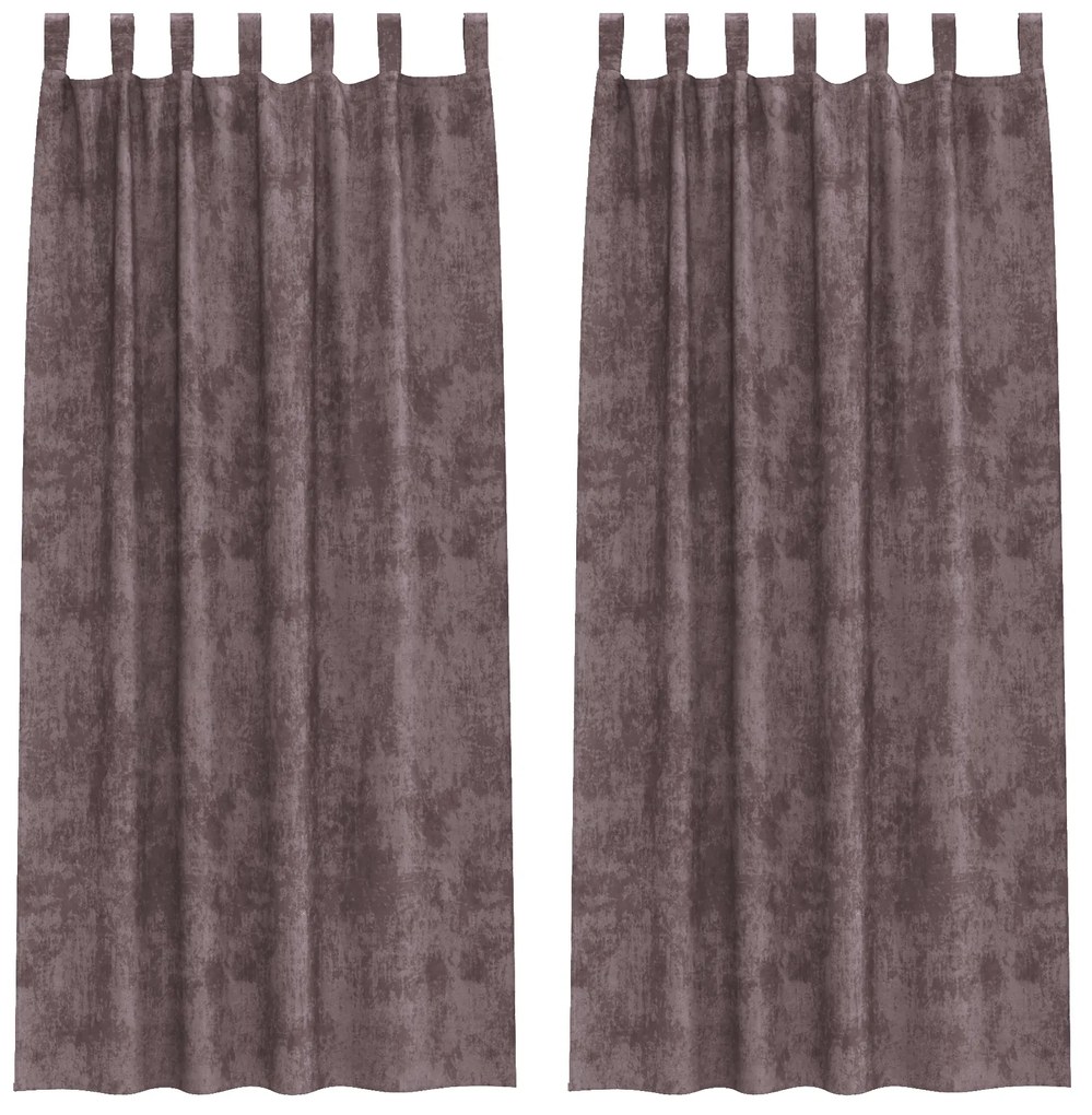 vidaXL Κουρτίνες Βελούδου, 2 τμχ με μάτια καφέ, 225 x 140 εκ.