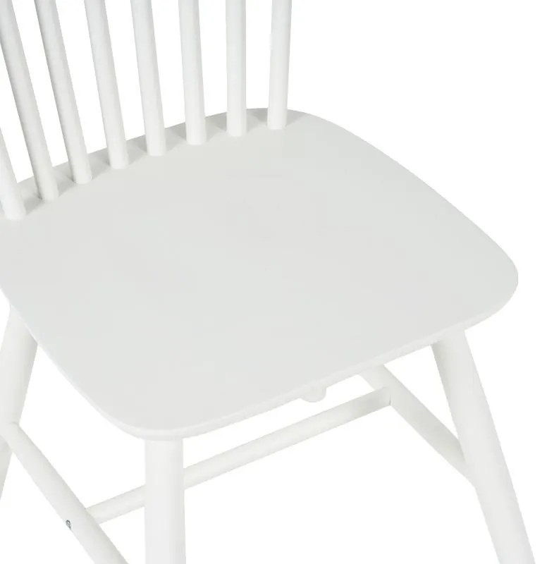 Καρέκλα Melia rubberwood σε λευκή απόχρωση 45x51x87εκ 4αδα 45x51x87 εκ.
