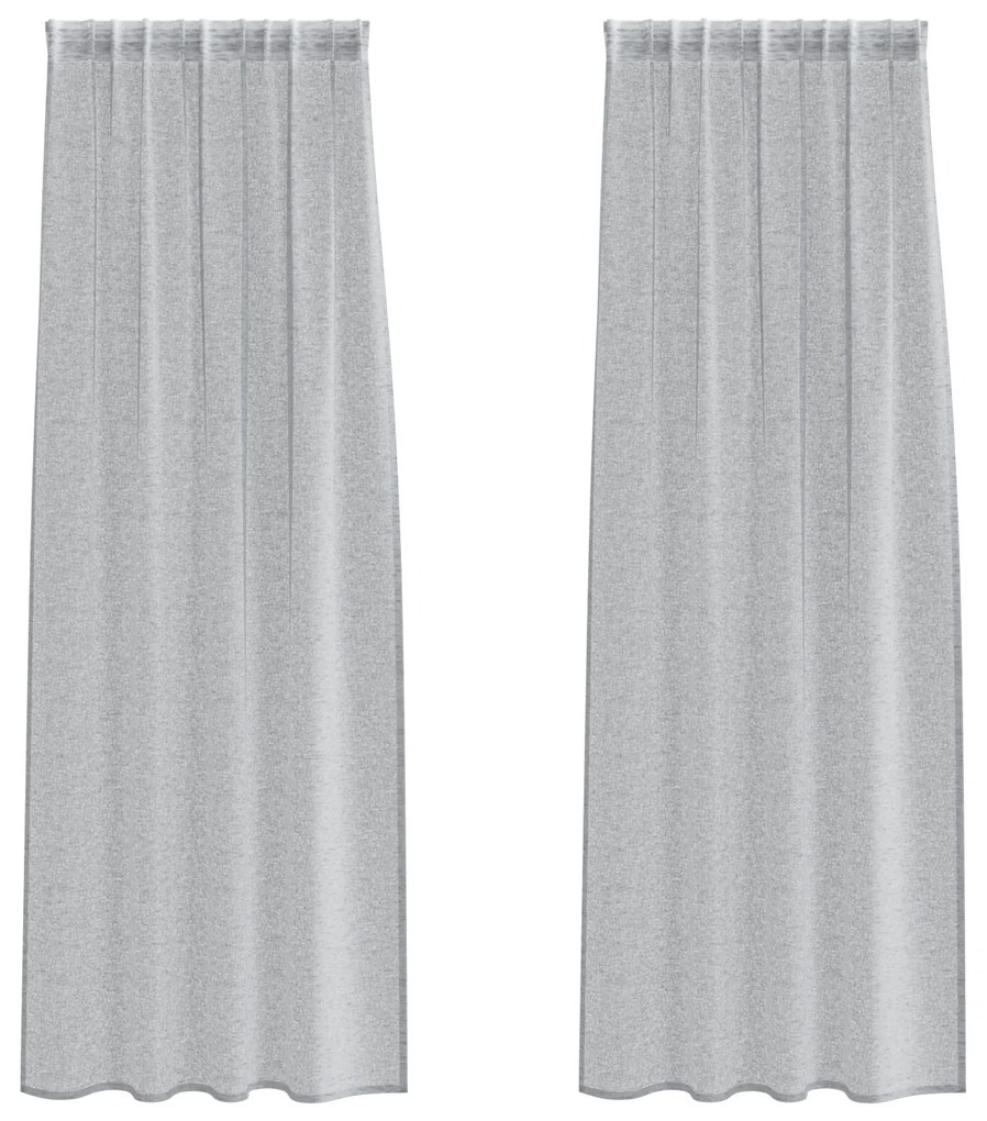 vidaXL Κουρτίνες 2 pcs Σκούρο γκρι 140 x 225 cm Πολυεστέρας