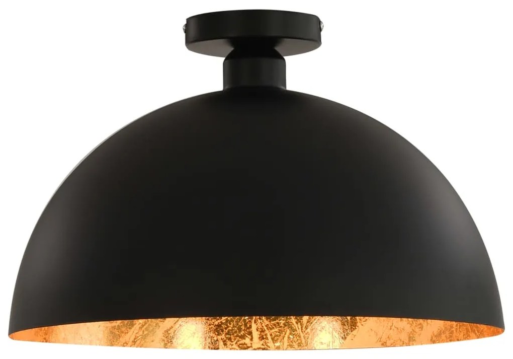 vidaXL Φωτιστικά Οροφής Ημισφαιρικά 2 τεμ. Μαύρο / Χρυσό Ε27