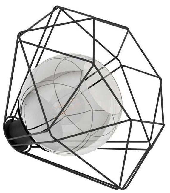 Φωτιστικό Επιτραπέζιο 'Vernham' 43484 Black-Clear Eglo Metal, Glass