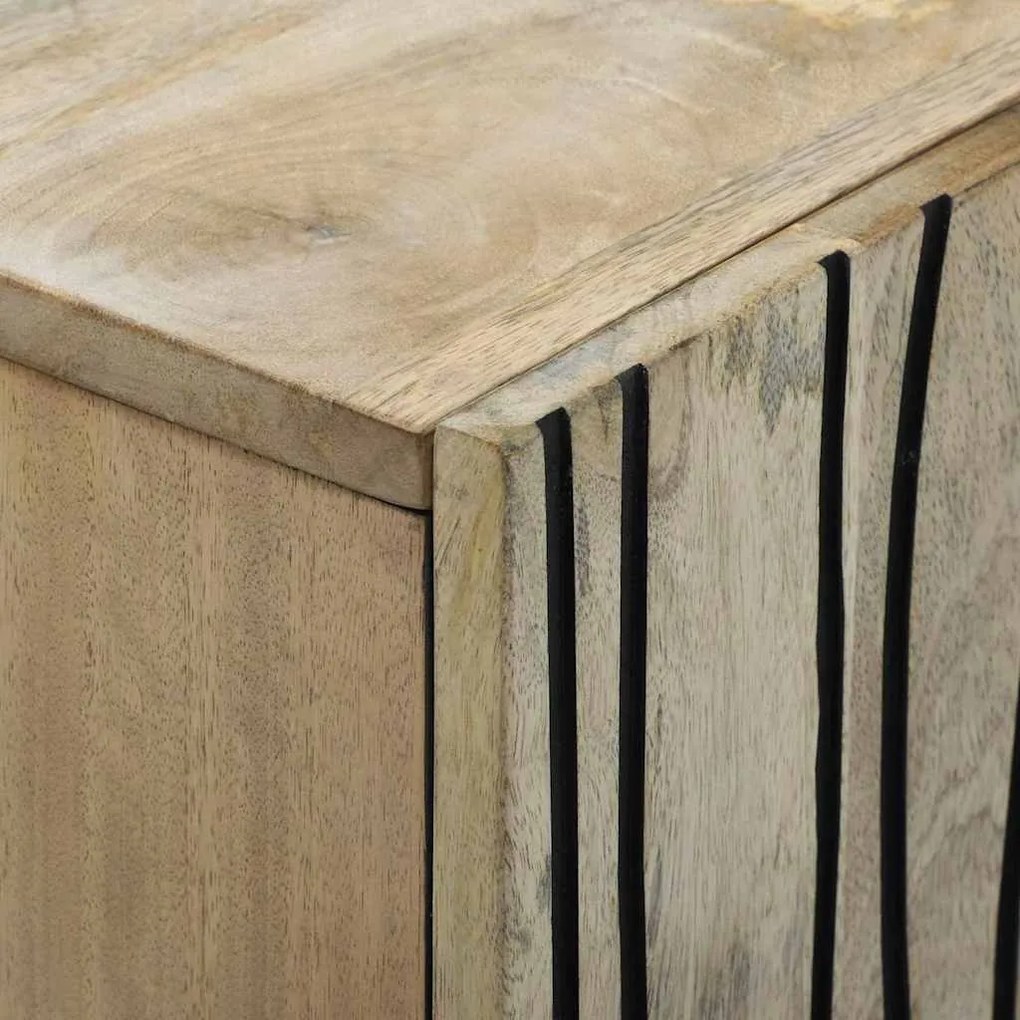 vidaXL Πλαϊνό Γραφείο Λευκό 90 x 33 x 75 εκ Μασίφ ξύλο μάνγκο