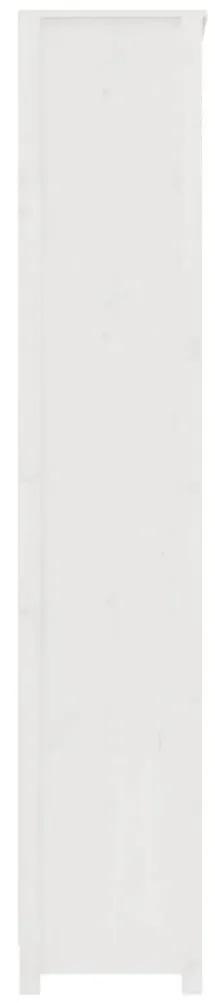 Βιβλιοθήκη Λευκή 80x35x183 εκ. από Μασίφ Ξύλο Πεύκου - Λευκό