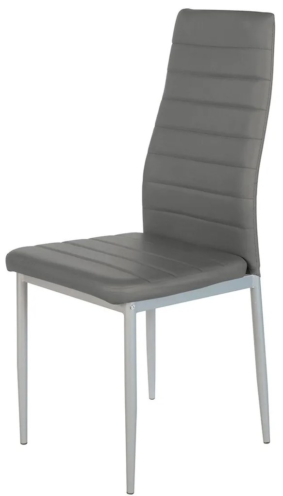 Καρέκλα ArteLibre ROSE Σκούρο Γκρι PVC 53x39x96cm-14320016